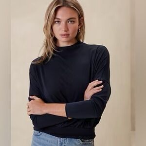 Banana Republic Dolman Sleeve Top - Navy Blue - Small